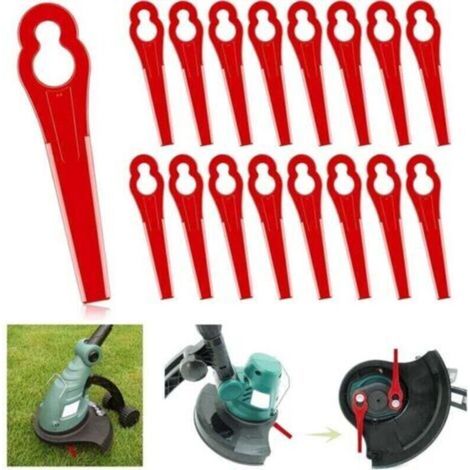 100 Stück Ersatz-Kunststoffmesser, Rasenkantenmesser für Rasenmäher, Kunststoffmesser für Garten- und Rasenkanten (1/4)