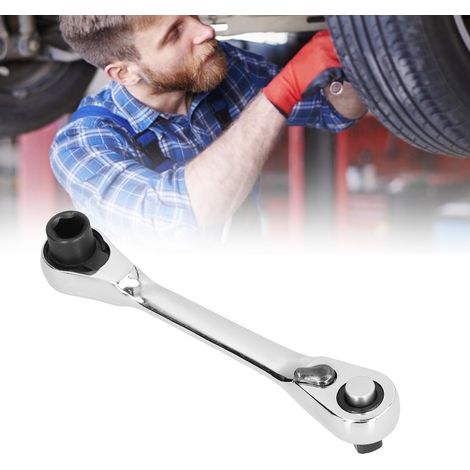 Clé à Cliquet Mini 1/4 Pouce 72 Dents avec Embout Hexagonal Rapide et Douille Double Usage (1/5)