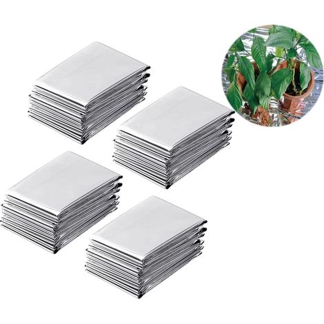 Filiyano-Lot de 4 - Couverture de survie, couverture d'urgence, film de protection contre le gel pour plantes 160 x 210 cm (1/5)