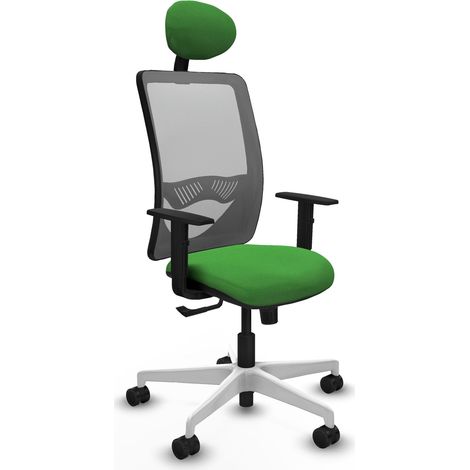 Chaise ergonomique piqueras y crespo Zulema blanc support lombaire ajustable (1/2)