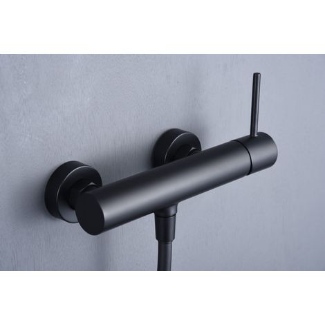 Imex -  Grifo Monomando Ducha y Bañera  Negro Serie Monza