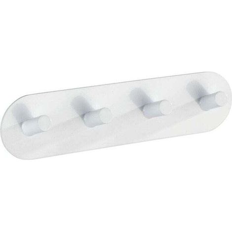 Réglette de 4 crochets Quadro blanc mat (1/4)