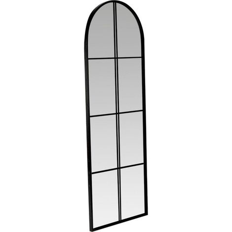 Miroir verrière noire style industriel pour décoration intérieure - noir finition verrière atelier (1/4)