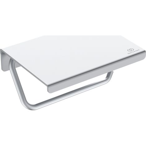 Ideal Standard ALU+ - Portarrollos de papel higiénico con estante, plateado BD592SI (1/5)