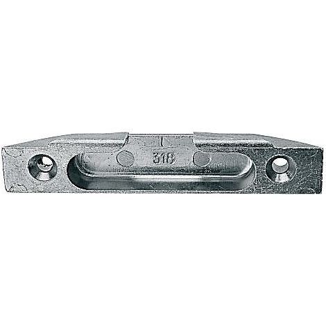 Ferco – Gâche pour crémone 90 x 16 mm en zamak ferGUard argent – Compatible crémones T 16/18 mm – Installation sécurisée châssis bois (1/3)