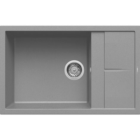 Lavello Elleci Incasso 1 vasca 78x50 Unico 310 Granitek Grigio Cemento LGU31048
