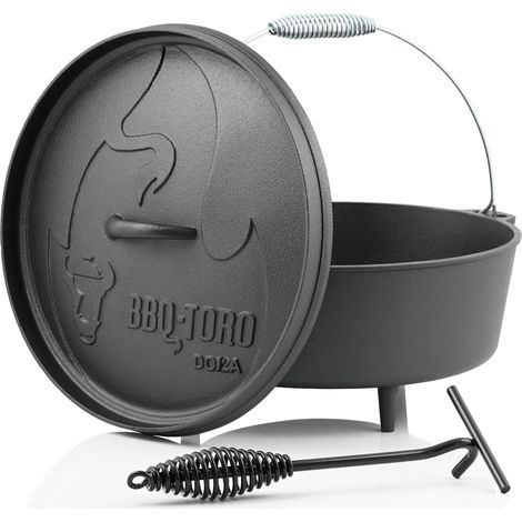 BBQ-Toro Dutch Oven DO12A, pentola in ghisa Alpha da 10,7 L, pentola in ghisa (1/5)