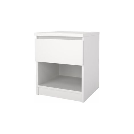 KIT COMODINO NAIA 1 CASS 40X40X49,5CM BIANCO
