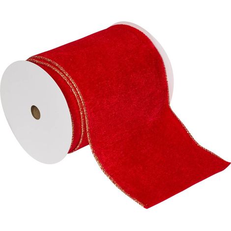Nastro di velluto 12cmx5m rosso - Atmosphera créateur d'intérieur