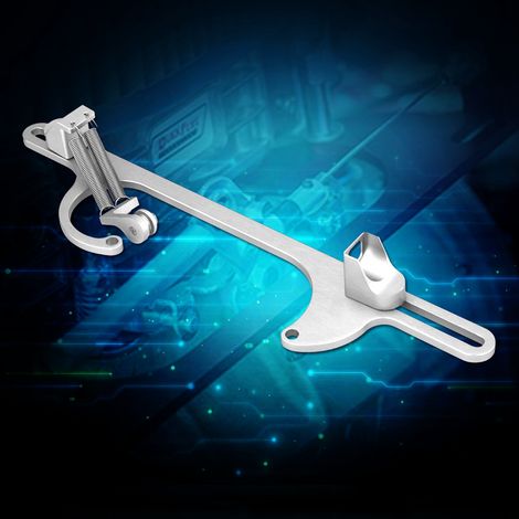 Support de câble d'accélérateur en aluminium billet pour carburateurs Holley 4150 et 4160, couleur argent, fixation robuste, kit de montage (1/5)