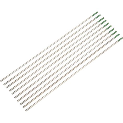 Lot de 10 électrodes en tungstène WP 2×175mm, accessoires de soudage professionnels, baguettes de soudure robustes, rechanges pour poste à souder (1/5)
