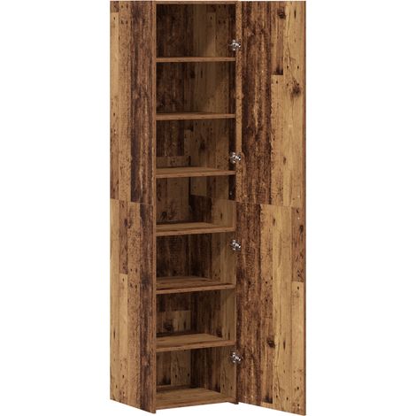 Buffet Haut Armoire Bois ancien 45 x 42,5 x 185 cm (1/5)
