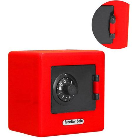 Tbest Mini tirelire Étui de Rangement d'Argent Enfants Coffre-fort de Simulation Tirelire d'Argent à puericulture jouets Rouge (1/4)