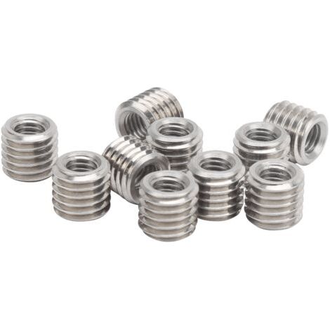 QORVA- 10 pièces Inserts filetés mâle femelle écrou réducteur, fixation d'outil de réparation en acier inoxydable (1/5)