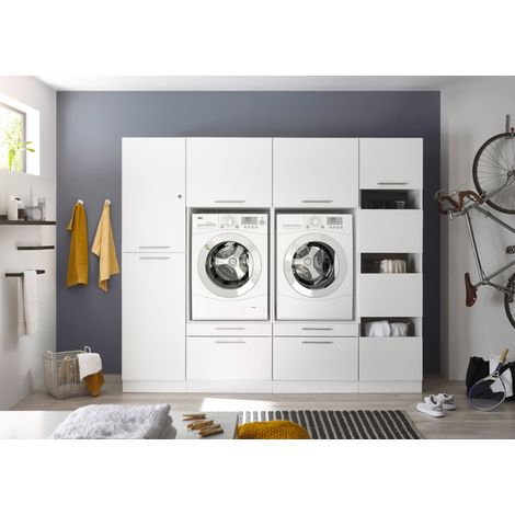 Armadio lavatrice armadio asciugatrice armadio lavanderia 235 cm bianco Clara Respecta (1/5)