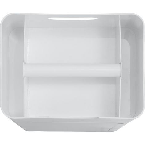 WENKO 6 in 1 Stand WC-Garnitur Imon Weiß matt, integrierter Toilettenpapierhalter, WC-Bürstenhalter, Ersatzrollenhalter, Stauraumfächer und Ablage, Weiß, Kunststoff (ABS) weiß