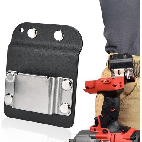 Porta attrezzi da cintura, pratico supporto per trapano e utensili, con clip e vano portaoggetti per officina e garage. (1/5)