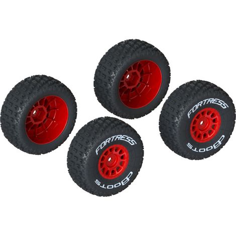 dBoots FORTRESS Tire Set Glued Red (2 Pairs)