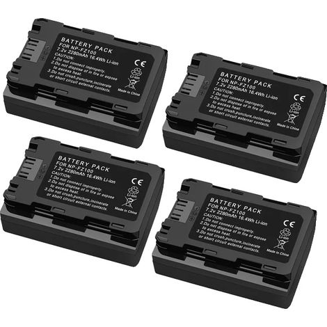 Batterie d'appareil photo, haute capacité, rechargeable, 4pcs batterie (1/2)
