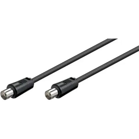 cavetto antenna tv spinotto 9.5mm maschio-maschio nero 5 mt