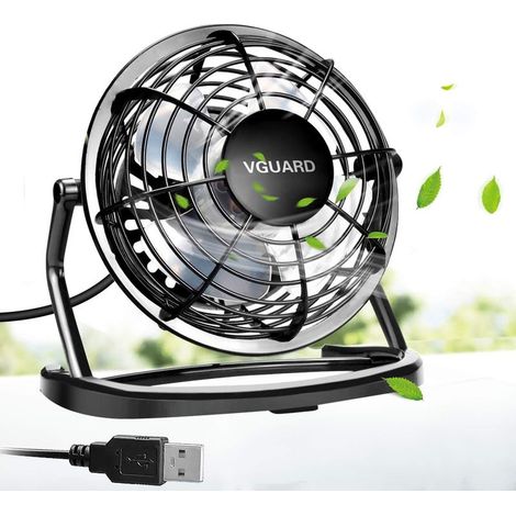 Mini ventilateur USB 4 pouces – Rotation 360° – Silencieux pour bureau, camping, poussette – Alimentation USB – Plastique ABS (1/5)