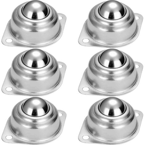 Transfert à Billes Roulettes, 6 Pièces Roulettes de Transfert Billes à Rouleaux Meubles Fer avec Boules pour Transmission Fauteuil Roulant Systèmes