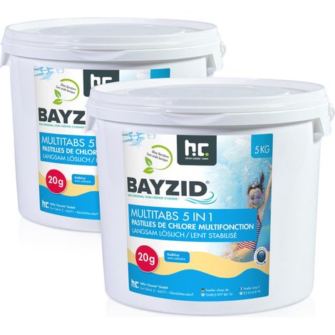 2x 5 kg BAYZID® Multitabs 20g 5in1 für Pools