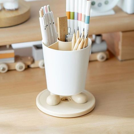 Porte-Stylo - Rotatif 360° - Bureau Coiffeuse Atelier - Kaki - 1 Pièce (1/5)