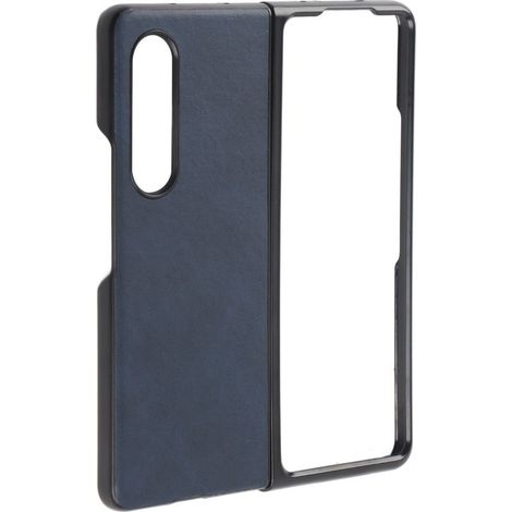 Hartlederhülle für Samsung Galaxy Z Fold 3 – Stoß- und kratzfeste Hülle, Schutz für Ihr Smartphone, blaue Farbe (1/5)