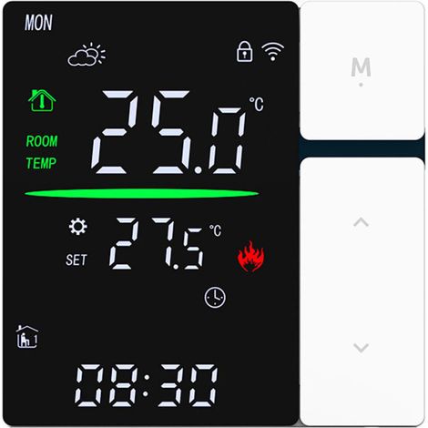 Termostato de calefacción SDM5 con pantalla digital, pantalla táctil LCD, temperatura ajustable, para calefacción eléctrica por suelo radiante, calderas de gas y anticongelante doméstico, 16 A (1/5)