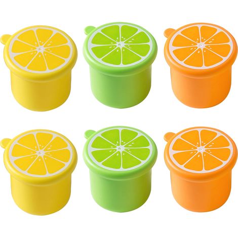 Moule à Glaçons Cylindrique Lot de 6 avec Couvercle en PE Vert Jaune Orange Rangement Compact (1/5)
