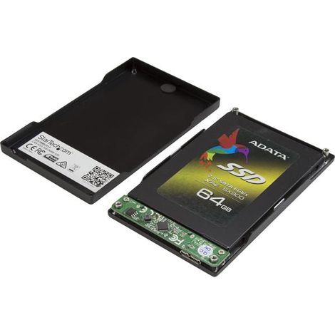StarTech.com S251BMU313 Boîtier de disques de stockage Boîtier disque dur/SSD Noir 2.5" (1/3)