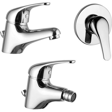 Set rubinetti lavabo, bidet e doccia in ottone cromo di Rubinetterie Mariani Linea Astro (1/5)