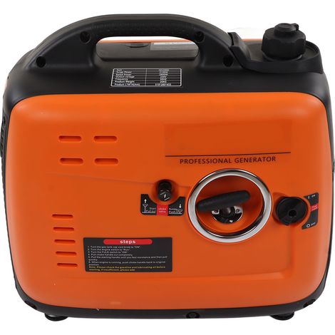 Inverter-Generator 2 kW, tragbar, 88 cm³, 4-Takt, 1 Zylinder, für Auto, Wohnmobil, Haushaltsgeräte, EU-Stecker 230 V (1/5)