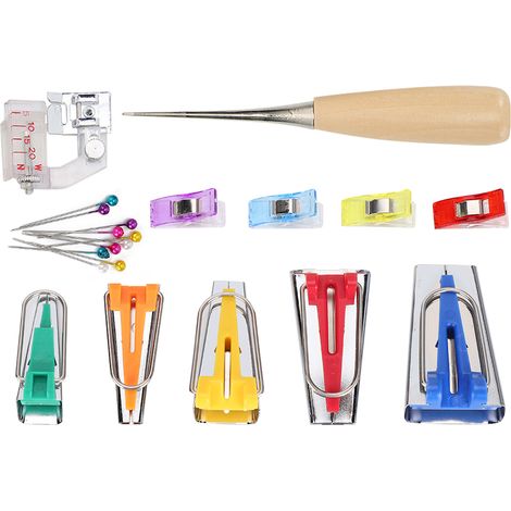 Machine à biais en tissu, outils de couture et de patchwork, kit de tubes à sertir, rouleau coupe-bordures à faire soi-même (1/5)
