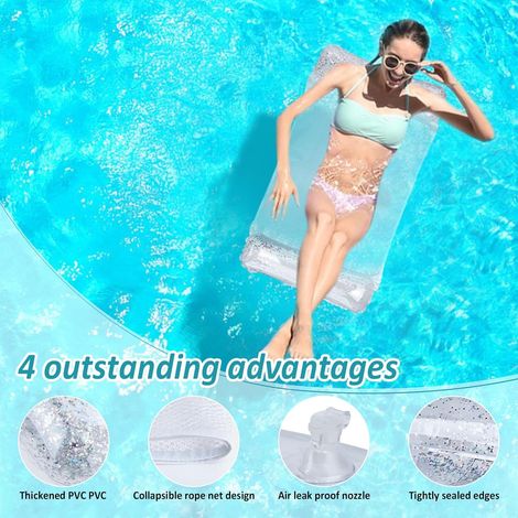 Matelas gonflable,Hamac Flottant Gonflable,Matelas Pneumatique,Chaise de Piscine,Siège d'Été,Lit
