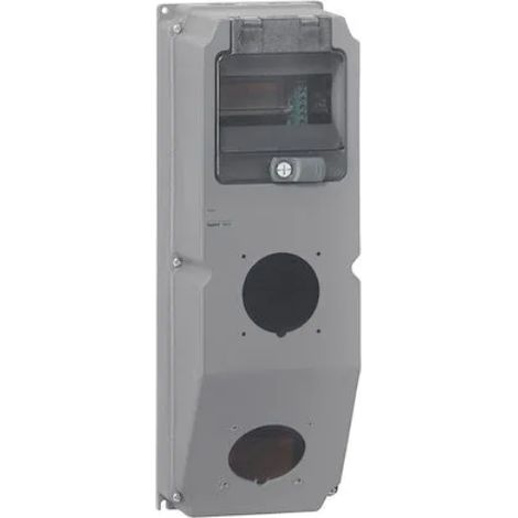 Legrand 059846 Hypra-Kombinationskasten, vorgebohrt, mit 6-Modul-Schiene für 2 Steckdosen 16 A/32 A