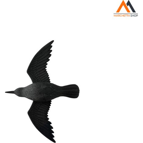 STATUETTA SCACCIA VOLATILI A FORMA ANIMALE Corvo in volo - c