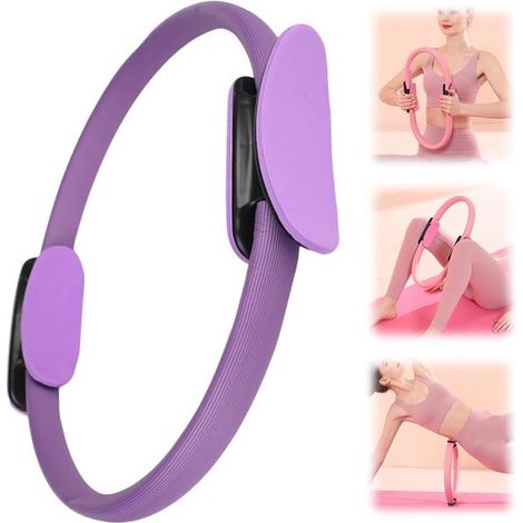 Anneau de Pilates - Pour sport à la maison - Renforce bras et cuisses - Pour débutants - Violet (1/5)