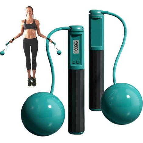 Corde à sauter électronique  Corde à sauter ajustable  Grand ballon de fitness sans fil pour la maison, l'école et les activités de plein air  Design compact et facile à utiliser (1/5)