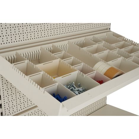 PROVOST - Bac métal inoxydable Promag 3 pour segmentation de gondole - 100 x 47 cm