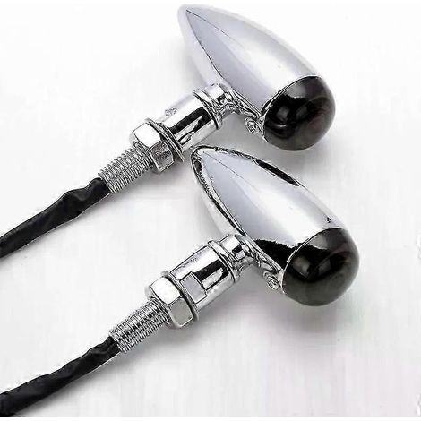 Verchromte Blinker, Motorradzubehör, kugelförmig, passend für Cafe Racer, Chopper, Cruiser, Enduro, Suzuki JXLGV (1/5)