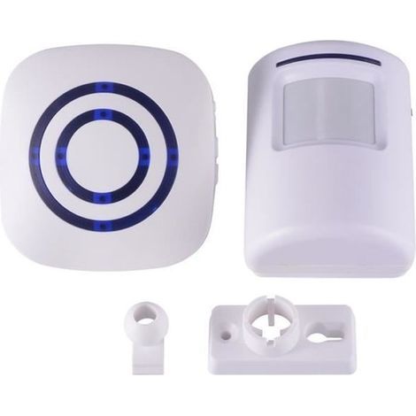 Wireless Doorbell with 38 Welcome Songs, Indicator Light, PIR Alarm, Motion Sensor, Doorbell for Security (1/4)