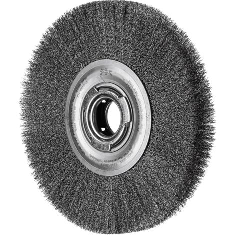 PFERD TOOLS Rundbürste breit ungezopft RBU Ø200x25xvariable Bohrung Edelstahl-Draht-Ø0,20 Schleifbock (1/4)
