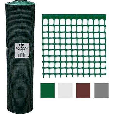 RETE DI PROTEZIONE PER BALCONI 'QUADRANET' mt. 1 x 50 (maglia 10 x 10 mm) - colore verde