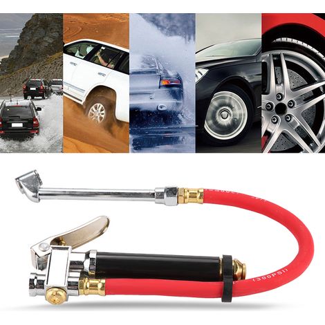 Manomètre de pression des pneus de voiture portable, outil de gonflage à double embout pour compresseur d'air (1/5)