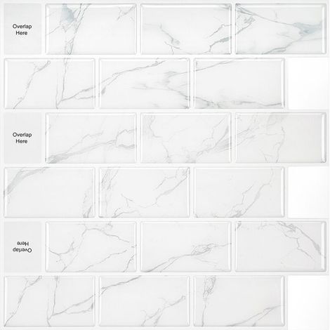 Crédence de cuisine autocollante, carreaux autocollants pour murs de salle de bain