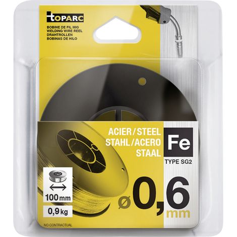 Drahtspule Ø 100 mm - Stahl Ø 0,6 mm 0.9 kg Toparc 086593