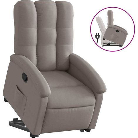 Maison Exclusive - Relaxsessel mit Aufstehhilfe Taupe Stoff
