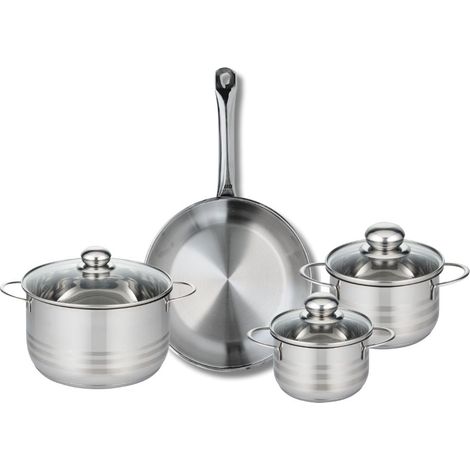Ensemble de 1 Poêle de cuisson 28 cm et 3 faitouts 14, 16 et 20 cm Elo Profi Brillant (1/5)